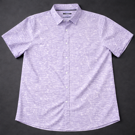 APT. 9 Men’s Lavender Abstract Pattern Button-Up Shirt XXL – 8 Button Front