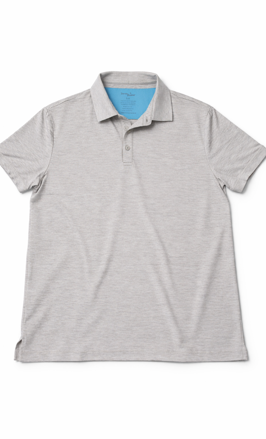 Birdie Bound Golf Polo Shirt L/G Stretch Performance-Heather Gray Color- Athletic Polo