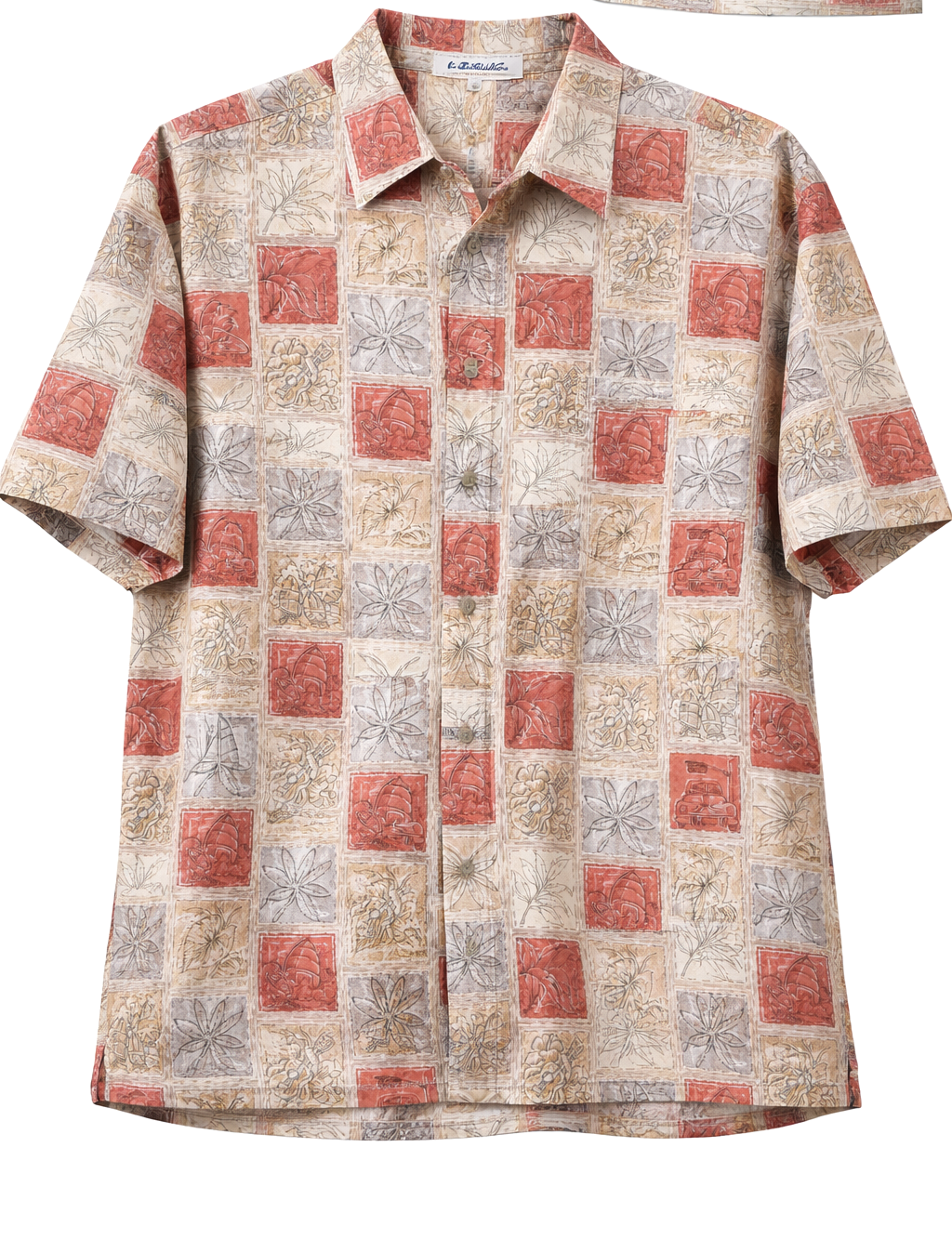 Pierre Cardin Tropical Print Button-Down Shirt – 100% Cotton – Men’s XXL-Made-in-Korea