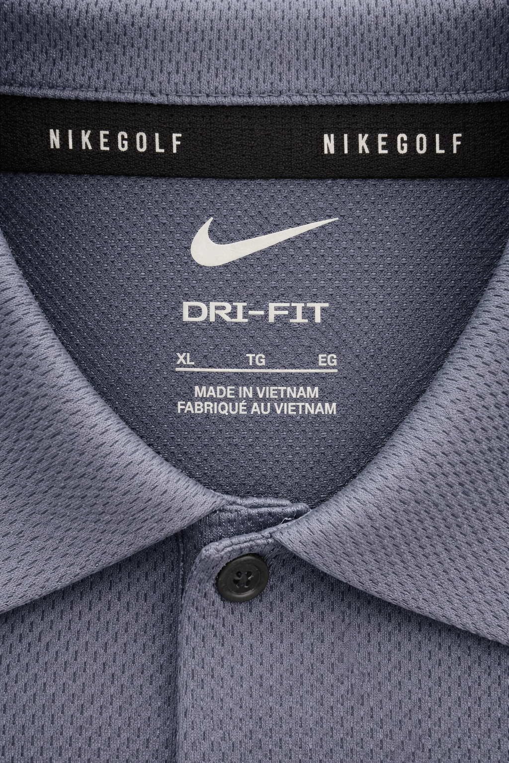 Nike Golf Dri-FIT Slate Grey Performance Polo Shirt – Breathable Athletic Golf Tee XL