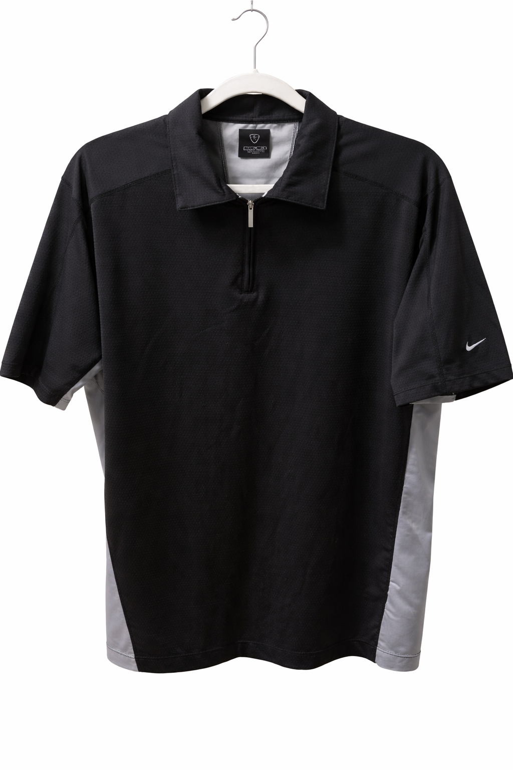 Nike Sphere React Golf Performance Polo Quarter Zip Black XL Stretch