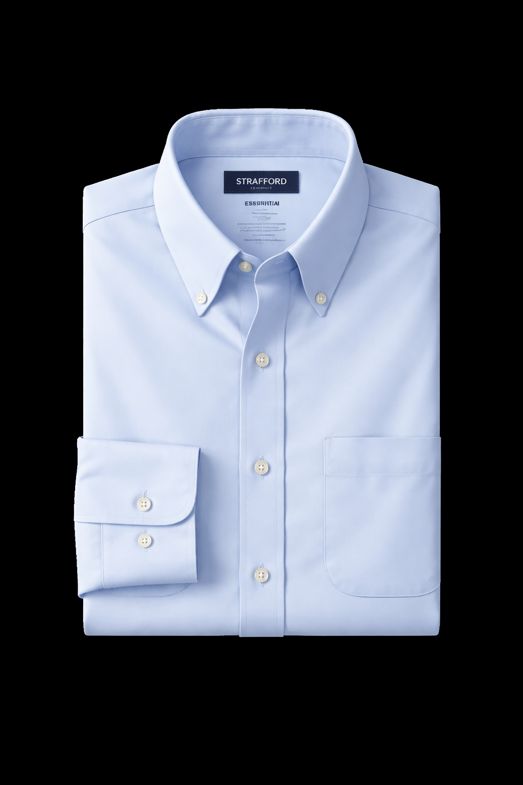 Sky Blue Bold Stripe Dress Shirt – Stafford Essential (Excellent Pre-Owned)