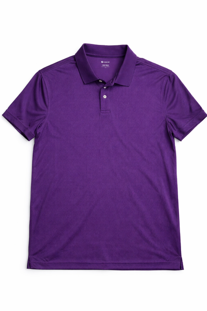 Member’s Mark Luxe Polo Shirt XL – Grape Purple Performance Stretch Golf Polo