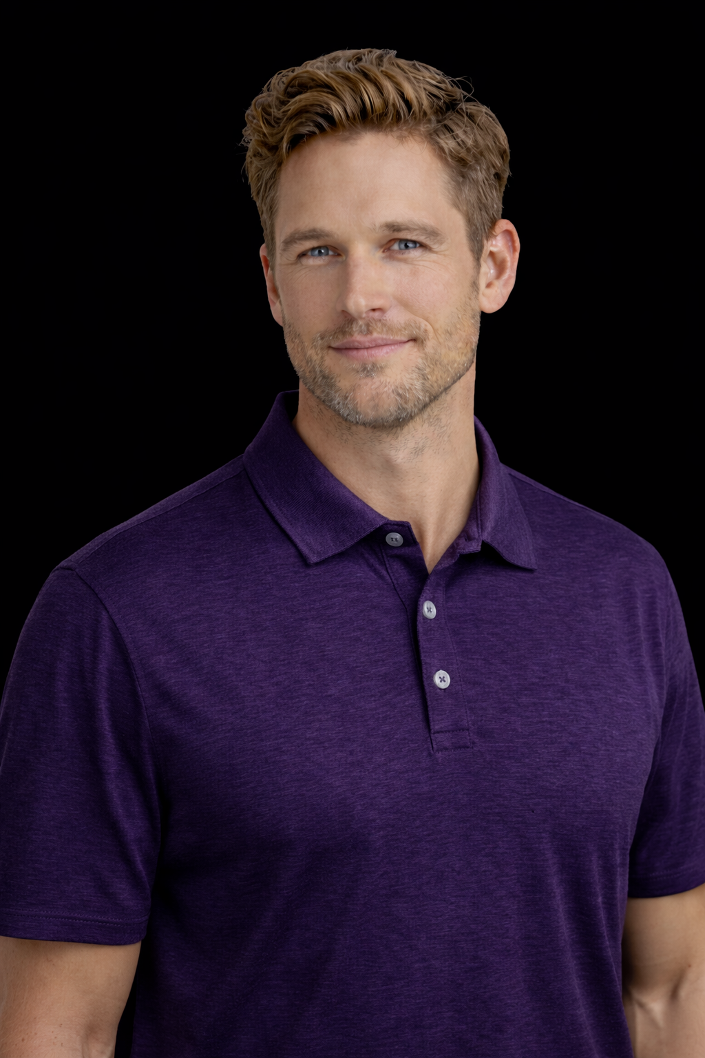 Men’s Grape Purple Stretch Performance Polo Shirt XXXL – Poly Spandex Golf Casual
