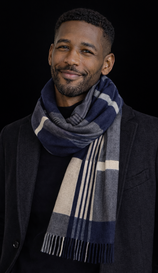 Men’s Luxury Greek Key Pattern Scarf