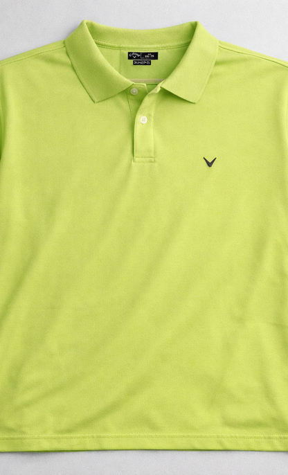 Callaway Lime Green Golf Polo Shirt XXL – Performance Short Sleeve