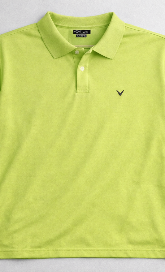 Callaway Lime Green Golf Polo Shirt XXL – Performance Short Sleeve
