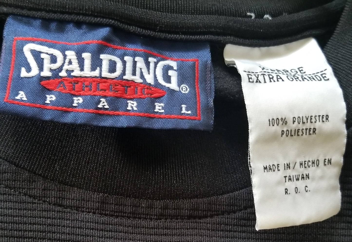 Spalding Sleeveless Athletic Vest – Black Basketball Training Tank – XLarge
